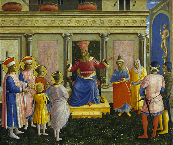 Cosme y Damián ante Lisias, Fra Angelico