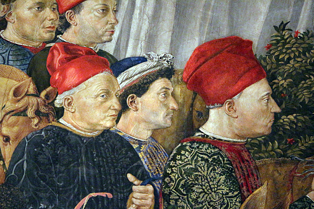 Cortejo de los reyes Magos, retratos, Benozzo Gozzoli