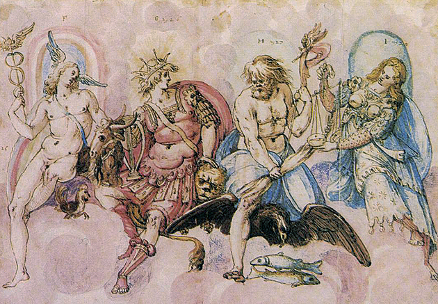 Dieux et signes zodiacaux, Bernardo Buontalenti