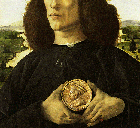 Retrato de hombre con medalla, Sandro Botticelli