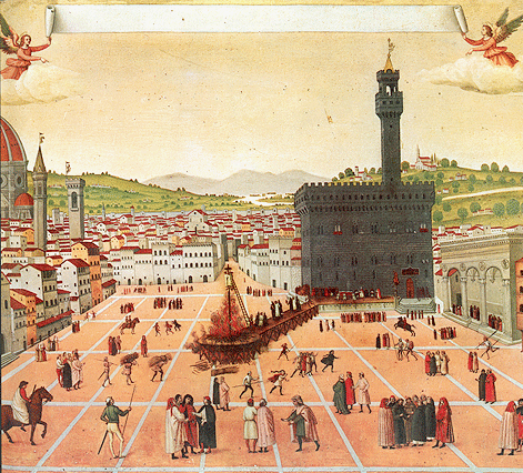 Supplice de Savanarole et de ses disciples, Ecole florentine du XVIe siècle