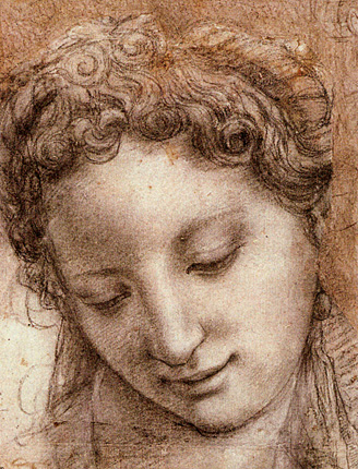 Cabeza de mujer sonriendo, Bronzino