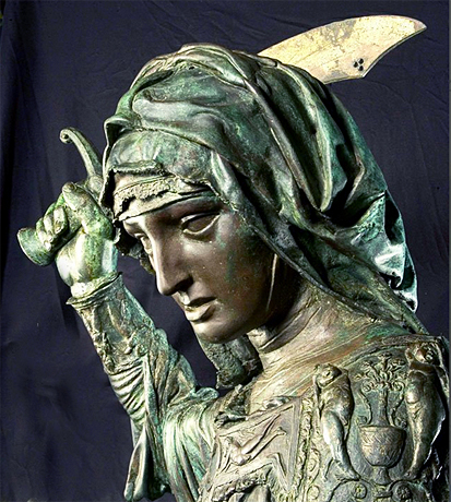Judith y Holofernes, cabeza de Judith, c. 1460, Donatello (Florencia, Palazzo Vecchio)