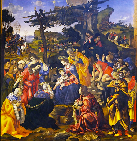Adoration des Mages, 1496, Filippino Lippi (Florence, musée des Offices)