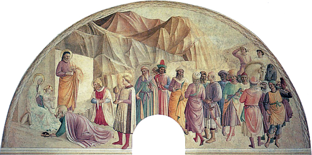 Adoration des Mages, fresque, Fra Angelico