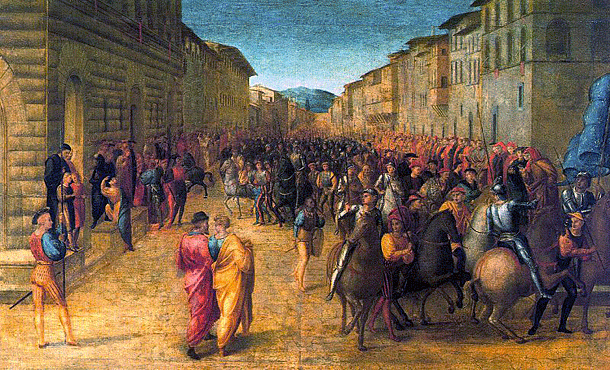 Charles VIII entre dans Florence, 1518, Francesco Granacci, Florence, Offices