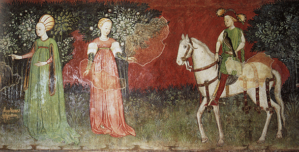 Caballero y damas, siglo XV