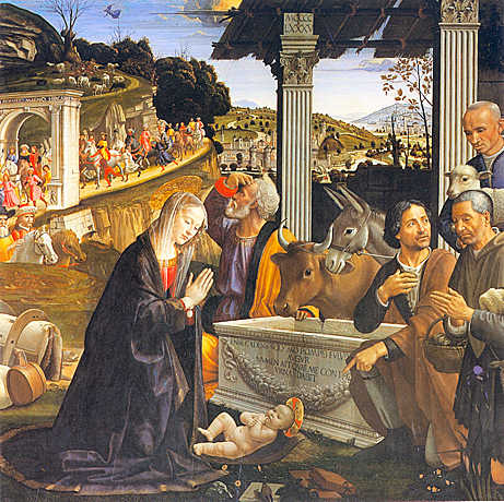 La Adoración de los pastores, 1485, Domenico Ghirlandaio