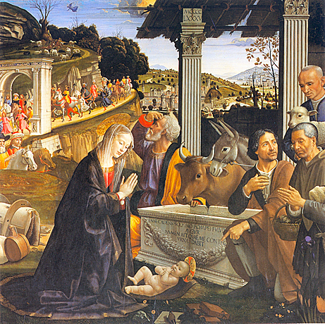 L'Adoration des bergers, 1482-1485, Domenico Ghirlandaio