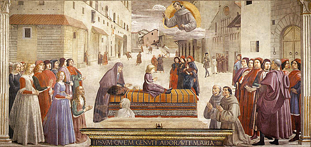 Resurrección de un niño, Domenico Ghirlandaio