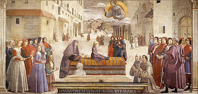 Résurrection de l'enfant, Domenico Ghirlandaio