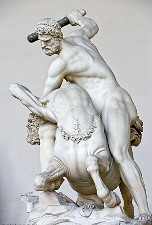 Hercule combattant le centaure, Giambologna