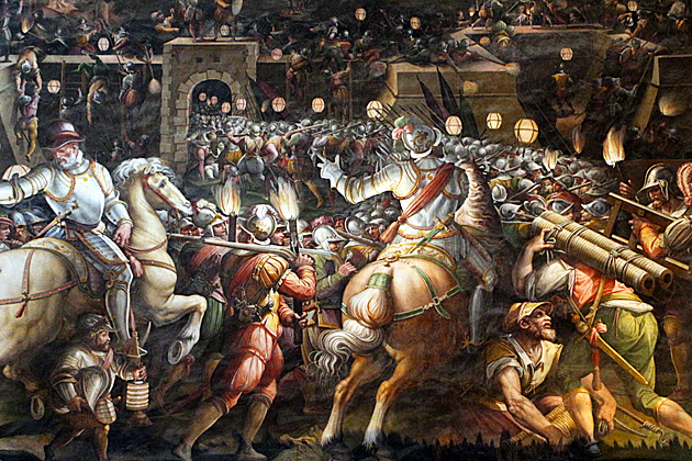 L’attaque sur la porte Camollia, Giorgio Vasari