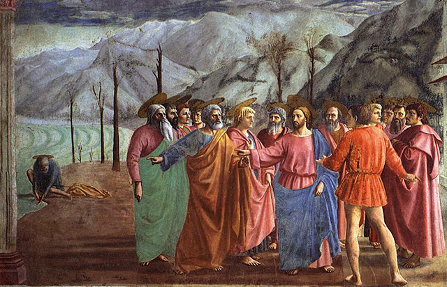 Paiement du Tribut, Masaccio, chapelle Brancacci