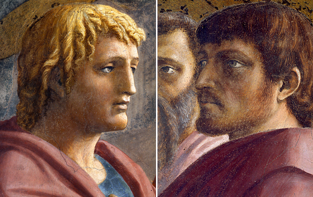 El Pago del Tributo, Masaccio, detalle