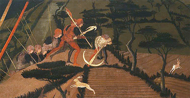 Paolo Uccello, Batalla de San Romano, escena de caza