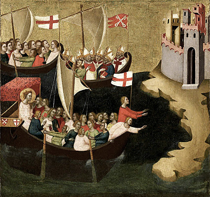 Arrivée de sainte Ursule à Cologne, vers 1333, Bernardo Daddi