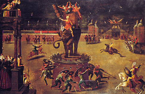 Carrusel del elefante, 1571, Antoine Caron