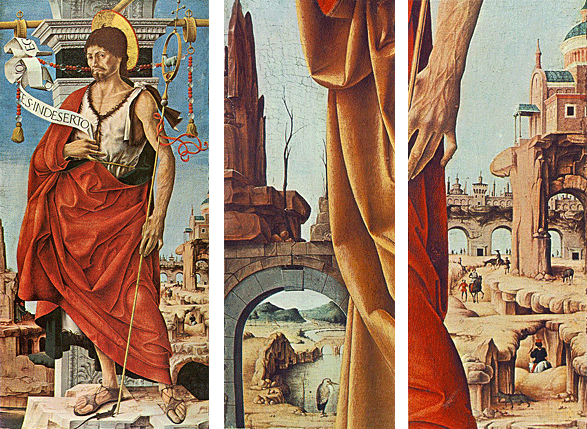 Saint-Jean Baptiste (polyptyque Griffoni), vers 1473, Francesco del Cossa Saint-Jean Baptiste (polyptyque Griffoni), vers 1473, Francesco del Cossa