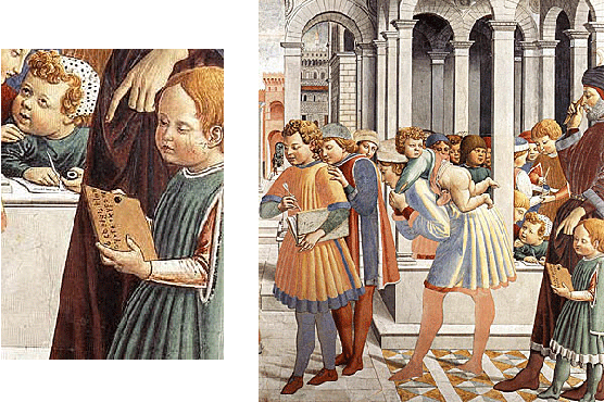 La escuela de Tagaste, 1464-1467, Benozzo Gozzoli