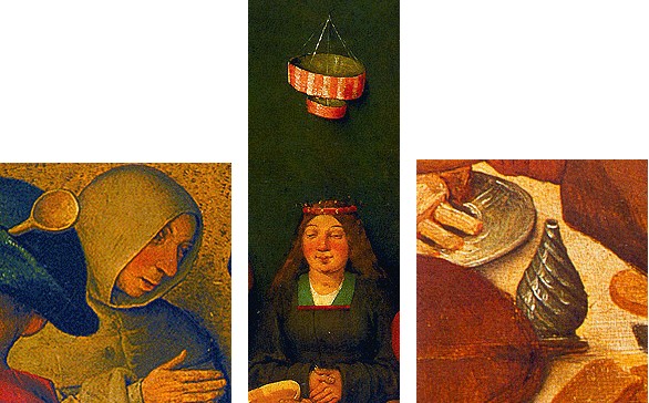 Boda campesina, 1568, Pieter Bruegel, detalles