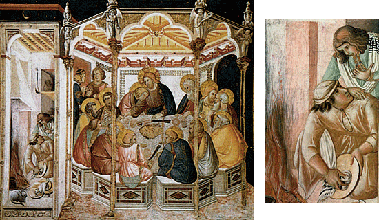 La Cène, vers 1315, Pietro Lorenzetti, Assise, Basilique inférieure