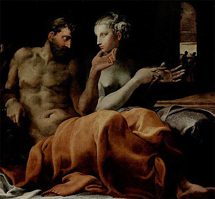 Ulises y Penélope, 1545, Primaticcio