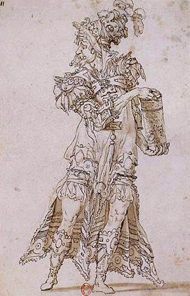 Figure de mascarade, vers 1600, René Boyvin