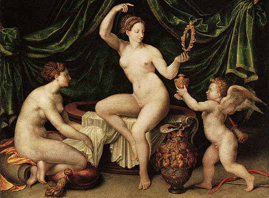 Venus en su toilette, 1550, Escuela de Fontainebleau