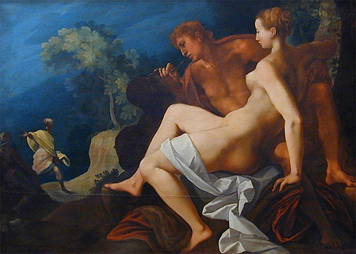 Angélica y Medoro, c. 1575/1600, Toussaint Dubreuil