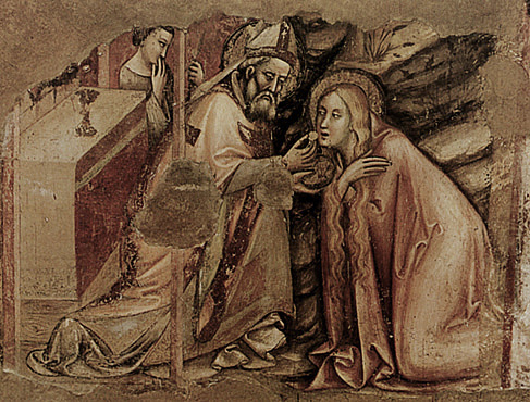 La Comunión de Maria Magdalena, hacia 1359, Vitale da Bologna