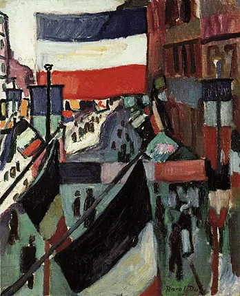 La calle engalanada o La Fiesta del 14 de julio en el Havre, 1906, Raoul Dufy