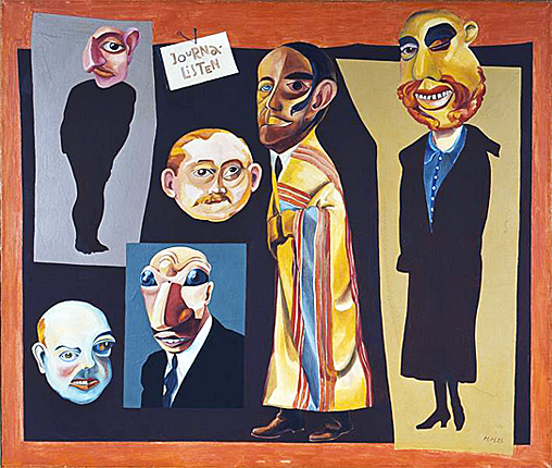 Periodistas, 1925, Hannah Höch (Berlín, Berlinische Galerie)