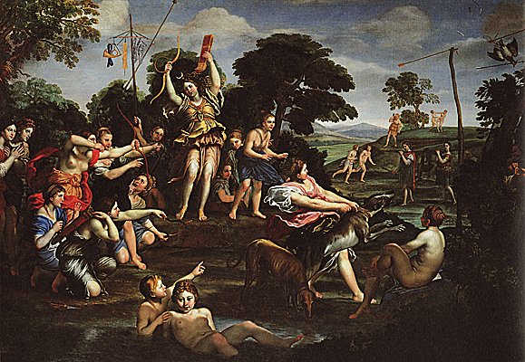 La caza de Diana, 1616-1617, Domenichino