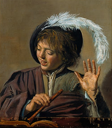 Joueur de flûte chantant, 1623-1625, Franz Hals