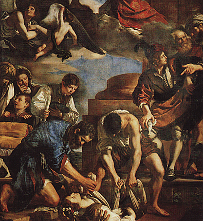 Entierro de santa Petronila, Guercino