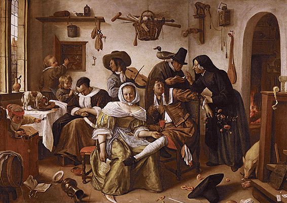 El mundo al revés, hacia 1665, Jean Steen