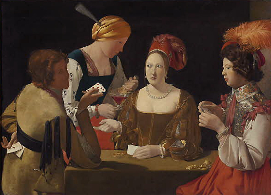 El tramposo con el as de diamante, hacia 1632, Georges de la Tour