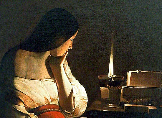 Magdalena penitente de la lamparilla, 1635-1640, Georges de la Tour