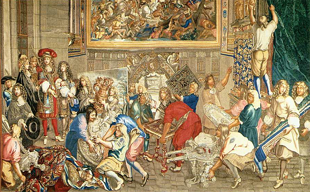 Luís XIV visitando la manufactura de Los Gobelinos, 1673, Charles le Brun