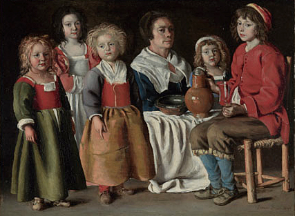 Mujer con cinco hijos, 1642, Hermanos Le Nain