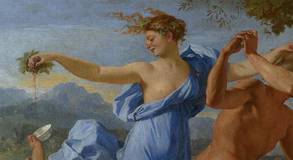 Bacanal delante de una estatua de Pan, Nicolas Poussin, detalle