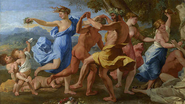 Bacanal delante de una estatua de Pan, hacia 1631-1632, Nicolas Poussin