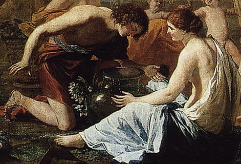 El jardín de Flora, 1631, Nicolas Poussin, detalle