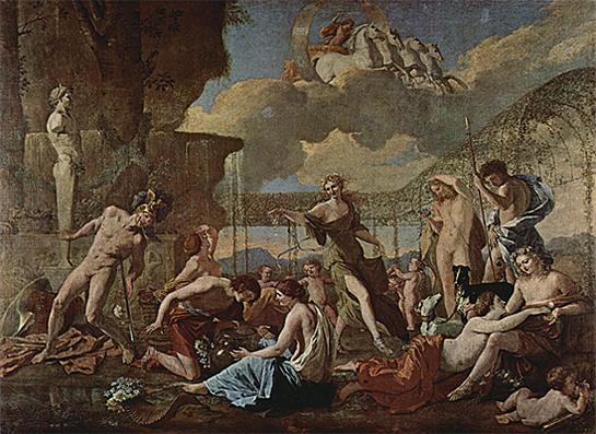 El jardín de Flora, 1631, Nicolas Poussin