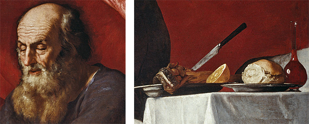 Isaac bendice a Jacob, 1637, José de Ribera, detalles