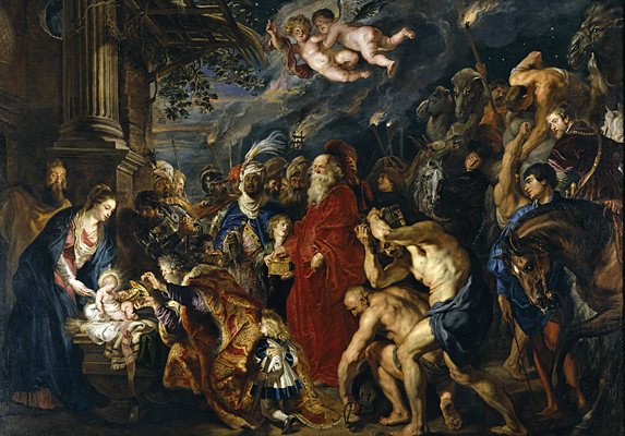 Adoración de los Reyes Magos, Rubens