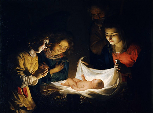 L'Adoration de l'Enfant, Gerrit van Honthorst