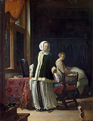 Dama en su alcoba, 1680, Frans van Mieris