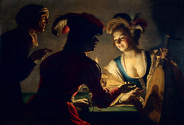 La alcahueta, 1625, Gerrit van Honthorst